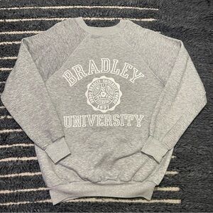 Vintage 1980s Bradley University College Sweatshirt 80s Collegiate Pacific